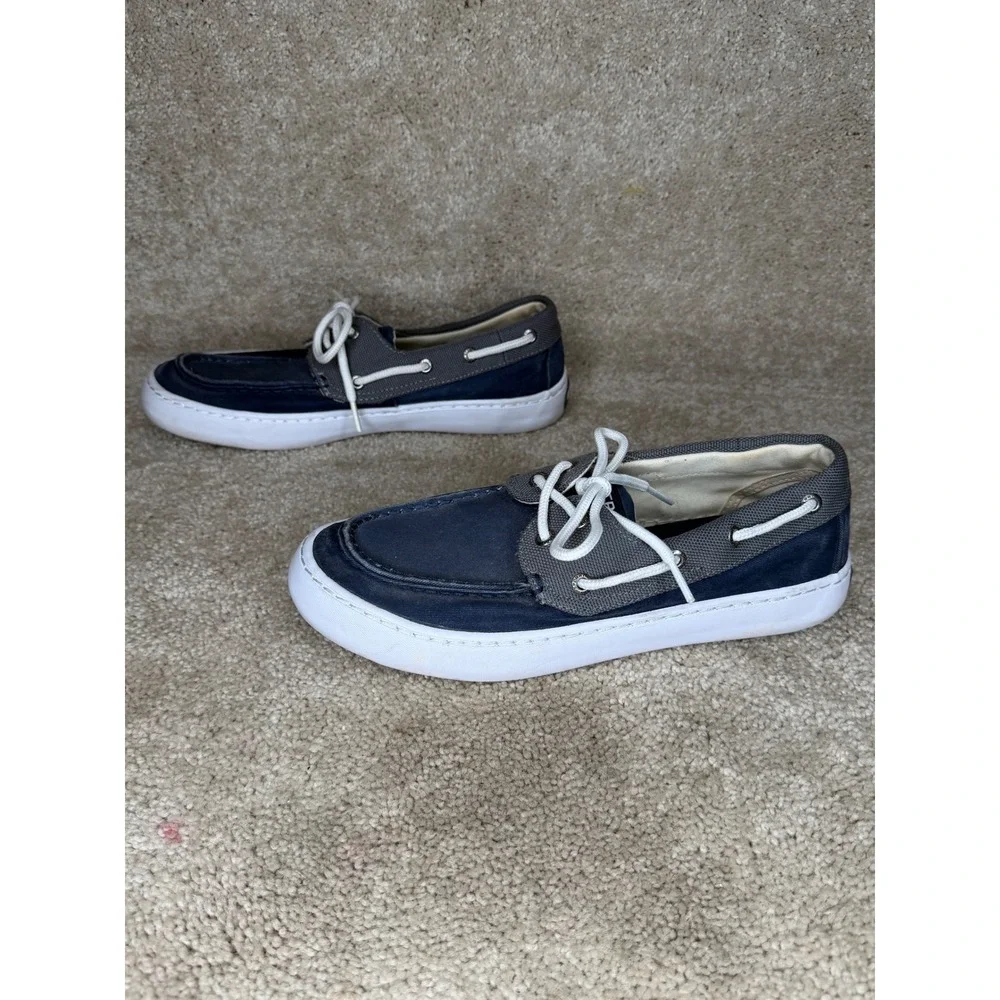 Sperry Boat Shoes Mens 8 Blue Grey Excellent STS15305 Memory Foam Sneakers